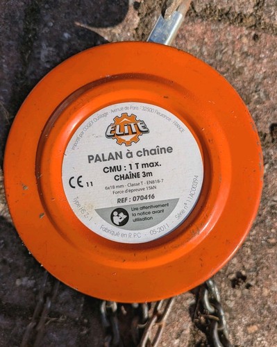 Tonne chain hoist block - 3m,