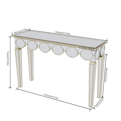 Mirrored console table - console,