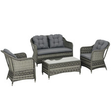 Outsunny pieces rattan sofa - outsunny,