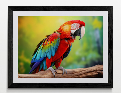 Macaw parrot framed - macaw,