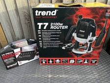 Trend T7 2100w 1/2 plunge router + router bits BNIB 