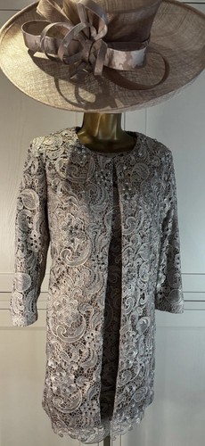 Monsoon mocha gold dress - 12,