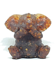 Amber  elephant made of