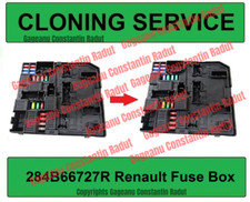 CLONING SERVICE for 284B66727R Renault Megane Fuse Box