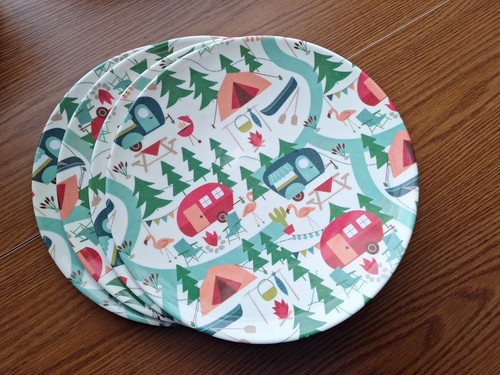 Melamine camping plates - 4,