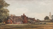 Edward Stamp (b. 1939) - Signed oil - Botolph Claydon  1975