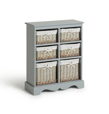Home Malvern Hallway 6 Drawer Unit - Grey