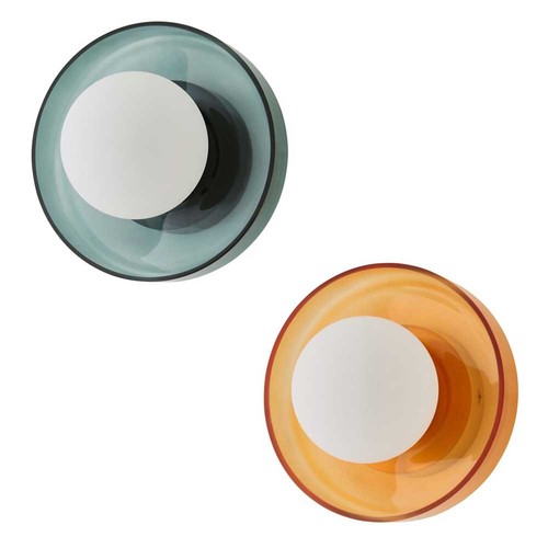 Wall light fitting flush glass - flush,