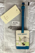 *NEW*TAGS*PACKAGED*RADLEY NEW JERSEY STATUE LIBERTY LEATHER LUGGAGE TAG CHARM