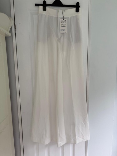White zara trousers women - white,