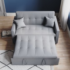 Sofa Bed Grey 2 Seater Living
