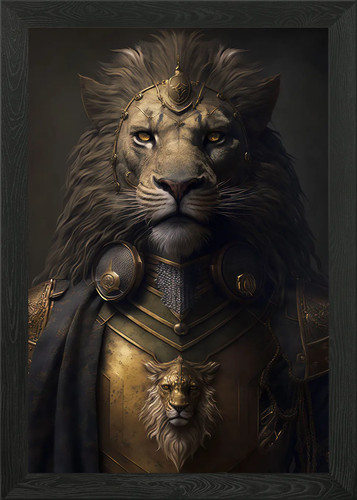 General lion framed wall - general,