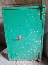 LARGE VINTAGE ANTIQUE SAFE WITH SAFETY DEPOSIT BOX - FIRE RESISTANT WITH 2 KEYS