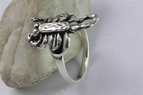 Scorpion ring silver - scorpion,