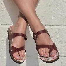 Oxygen Circe Womens Ladies Red Vegan Adjustable Toe Post Sandals Size 4-10