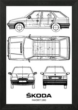 BNW Skoda Favorit 1993 Framed