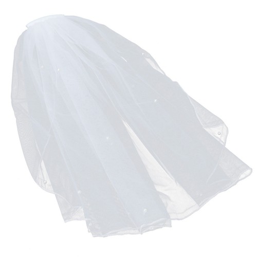 Simple short wedding veil - short,