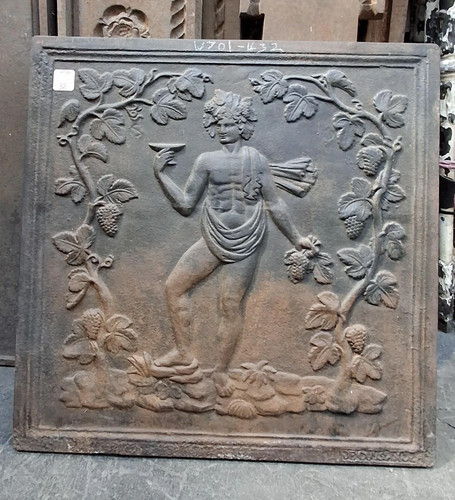 Decorative cast iron fireback - decorative,