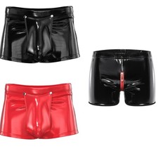 Men's Black Latex Shorts with