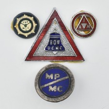 4 VTG Badge Fronts Metropolitan Police Motorcycle Club MP MC FBP Bow DC MC I.A.M