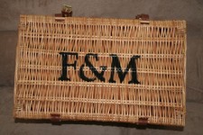 Fortnum & Mason (F&M logo)Medium Picnic Hamper Wicker Basket  51cm x 33cm x 25cm