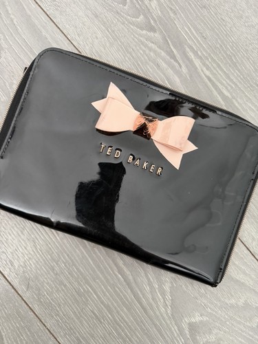 Ted baker black patent bow - patent,