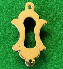 Brass escutcheon key hole