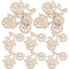 10Pcs DIY Wooden Bike Craft