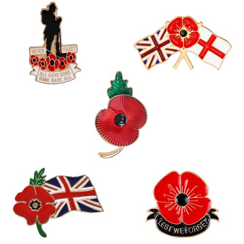 Poppie pin 2025 badge red - poppie,