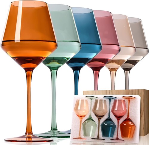 Colored wine glasses set - colored,