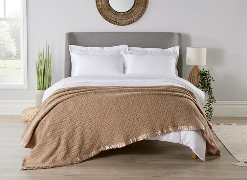 100 wool brown cellular - 100%,