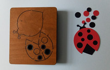 1" Thick Ellison Wooden Die - Ladybug #1 (Works with Sizzix Bigz Pro)