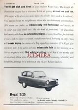 RELIANT 'Regal 3/25' Original 1965 Three-Wheeler Advert : 669/06