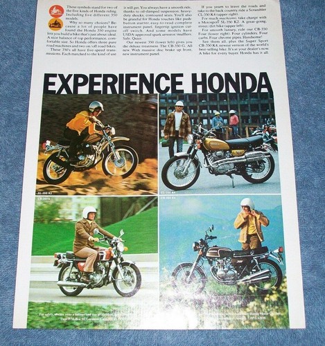 1973 honda 350 vintage - 350, ad
