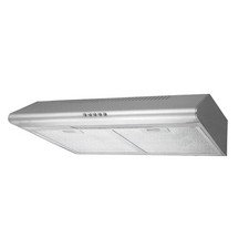 60cm Wall Mounted Visor Cooker Hood with 3 Fan Speeds Silver FCCMR22-60 SL