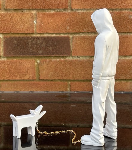 Banksy art barking - banksy, hooded