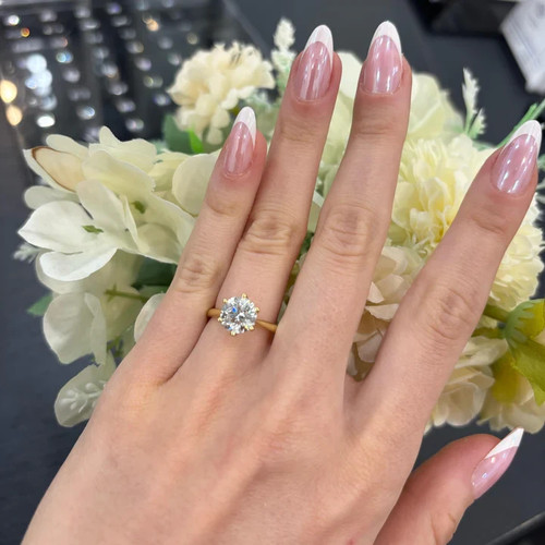Lab grown round solitaire - round,