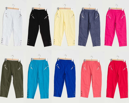 Ladies women cropped trousers - ladies,