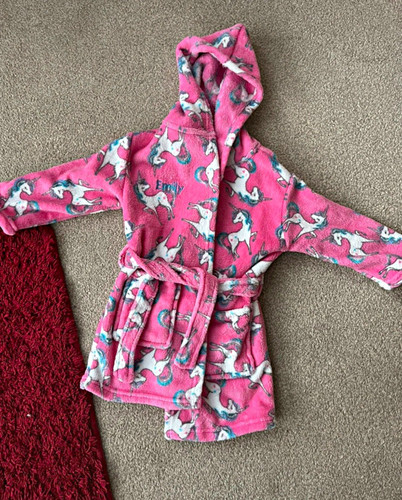 Pink unicorn hooded fleece - hooded,