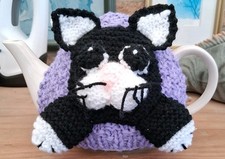Hand Knitted Black Cat Tea