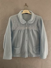 Ladies Vintage BHS Bed Jacket In Light Blue Size 20
