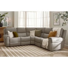 Oak Furnitureland Corner Sofa - Ezra Modular 5 Seat Leather Recliner RRP £3549