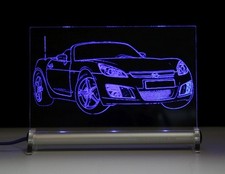 LED illuminated sign engraved