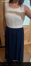 Apricot Midi Dress Uk 8 Summer