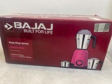 Bajaj Ninja Quartz Mixer Grinder, Indian Mixer Grinder 750 Watts 3 Jars PINK