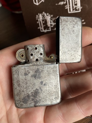 Wwii steel black crackle zippo - steel,