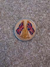 Embroidery Crossed Union Flags Pin Badge.