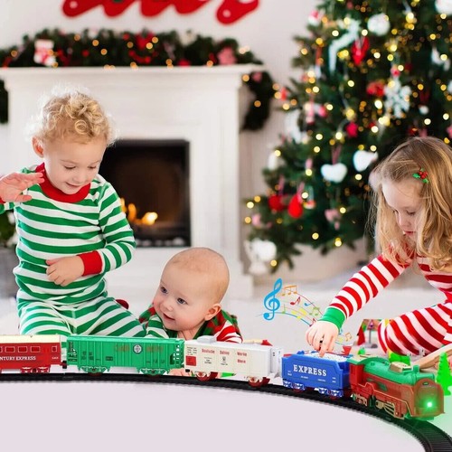 Large christmas train set - large,