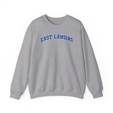 East Lansing Sweatshirt Gifts Crew Neck Shirt Long Sleeve Men