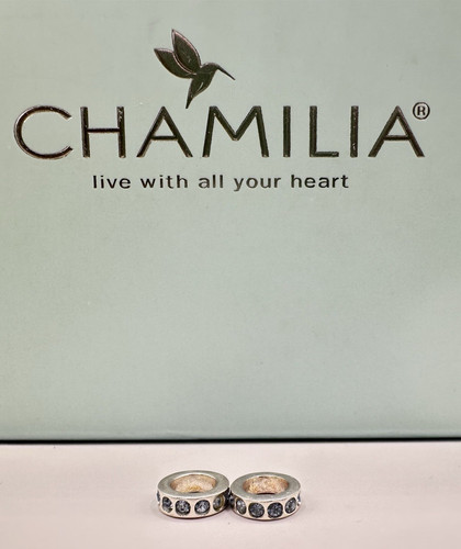 Chamilia pair stone spacers - chamilia, cz